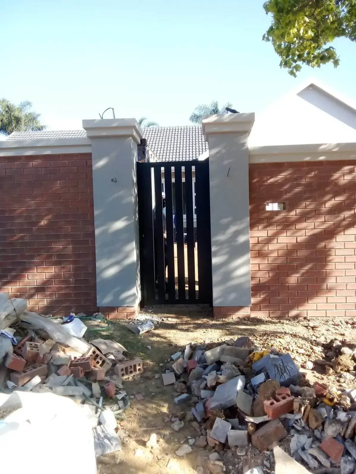 Large aluminium entrance gate