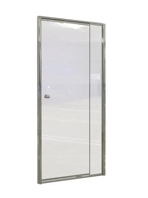 Pivot and hinged glass shower door
